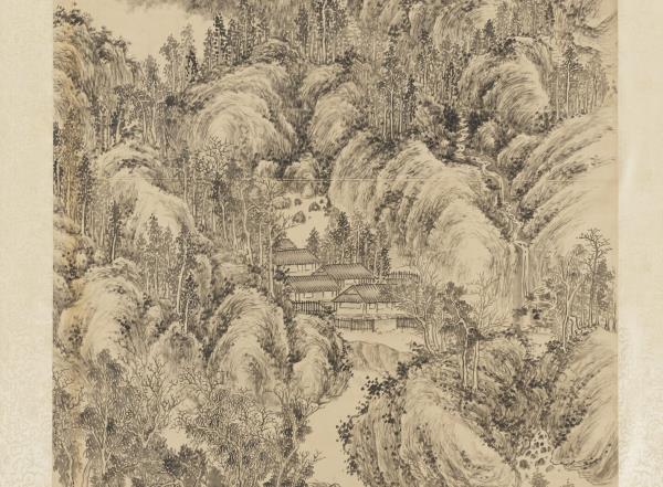 清董邦達畫萬木森秋圖　軸