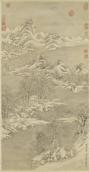 清董邦達寒溪雪屋　軸