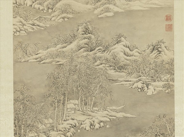 清董邦達寒溪雪屋　軸