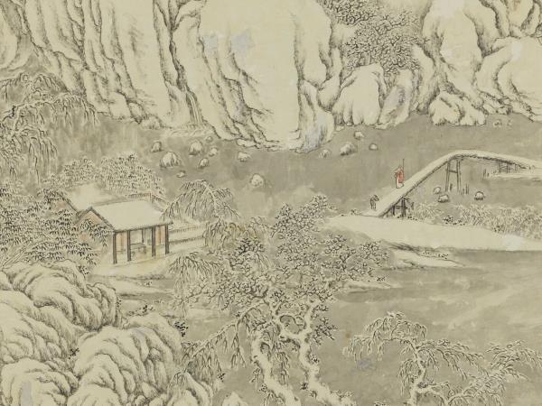 清董邦達畫谿山深雪圖　軸