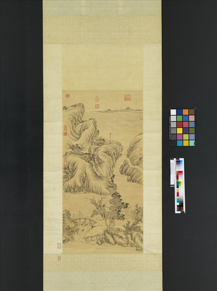 清董邦達秋樹雲帆圖　軸