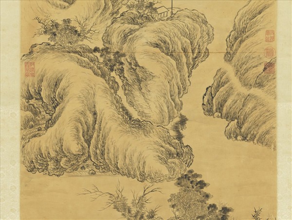 清董邦達秋樹雲帆圖　軸