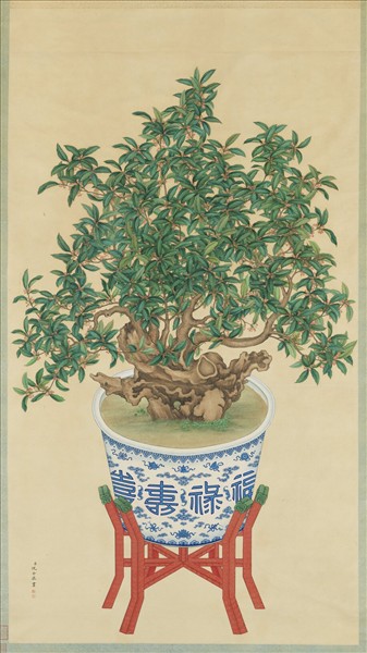 清沈全畫桂花　軸