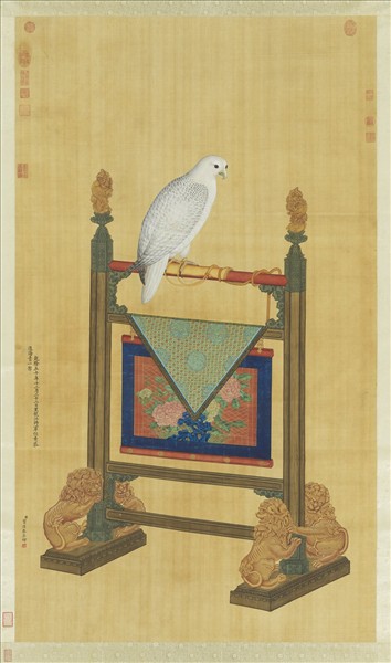 清賀清泰畫白海青　軸