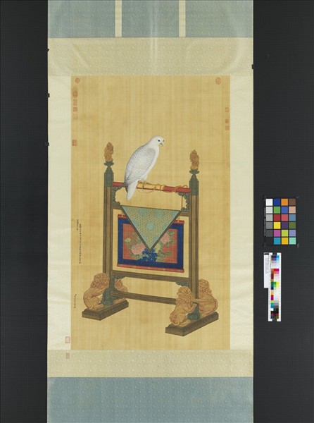 清賀清泰畫白海青　軸