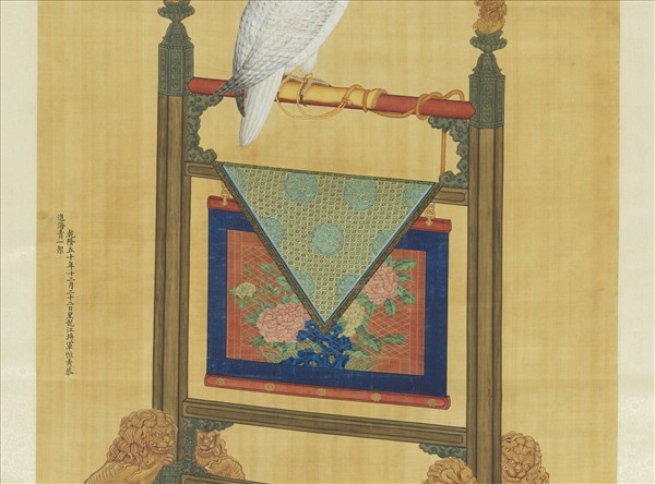 清賀清泰畫白海青　軸