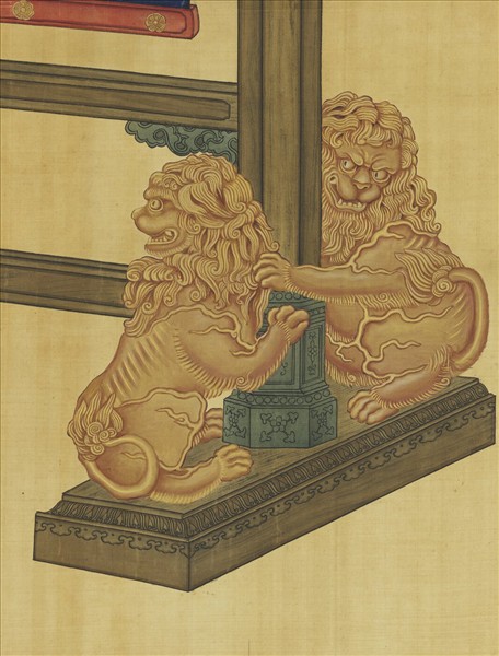 清賀清泰畫白海青　軸