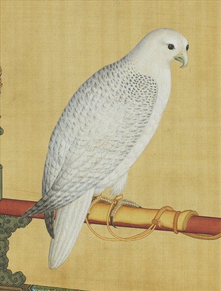 清賀清泰畫白海青　軸