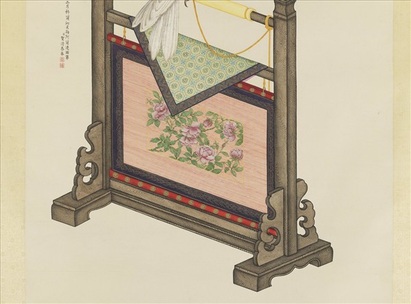 清賀清泰畫黃鷹　軸