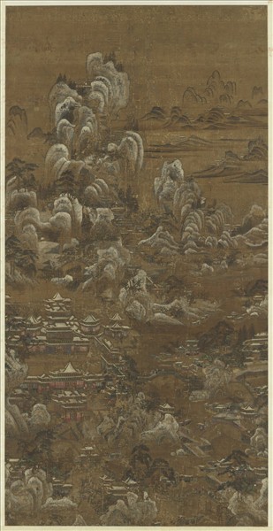 清院本山水樓閣圖　軸