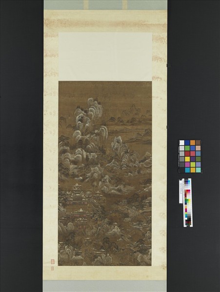 清院本山水樓閣圖　軸