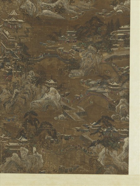 清院本山水樓閣圖　軸