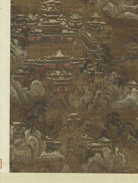 清院本山水樓閣圖　軸