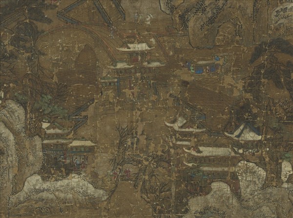 清院本山水樓閣圖　軸