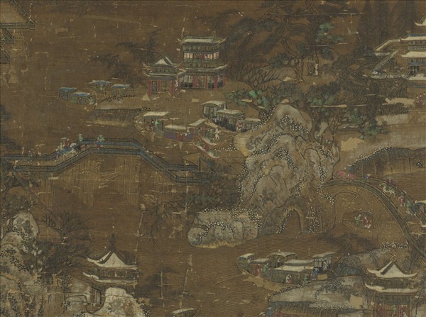 清院本山水樓閣圖　軸