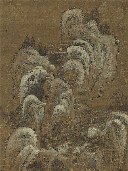 清院本山水樓閣圖　軸