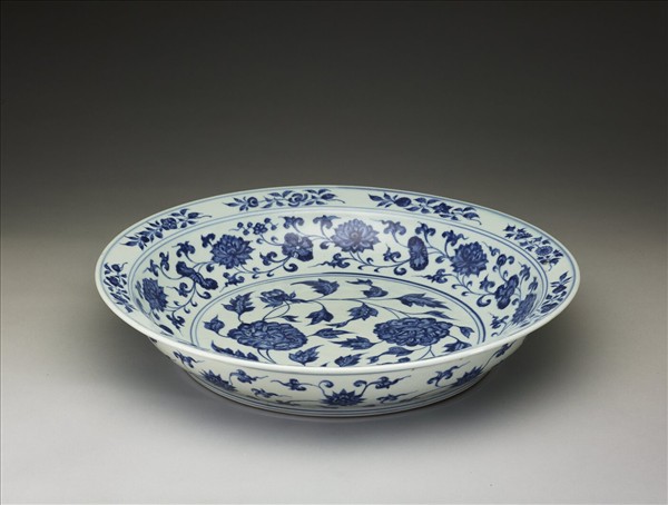 青花花果紋盤