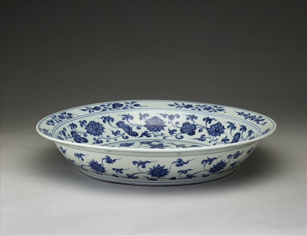 青花花果紋盤