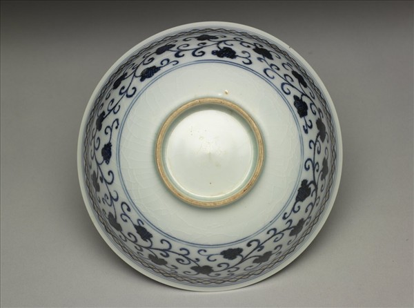 青花蓮塘紋金彩碗