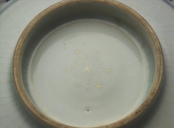 青花蓮塘紋金彩碗