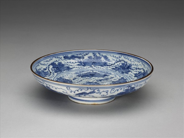 青花瓜瓞綿綿紋盤