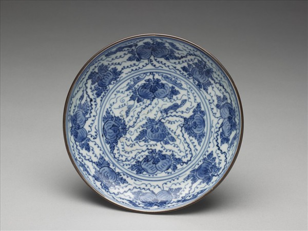 青花瓜瓞綿綿紋盤