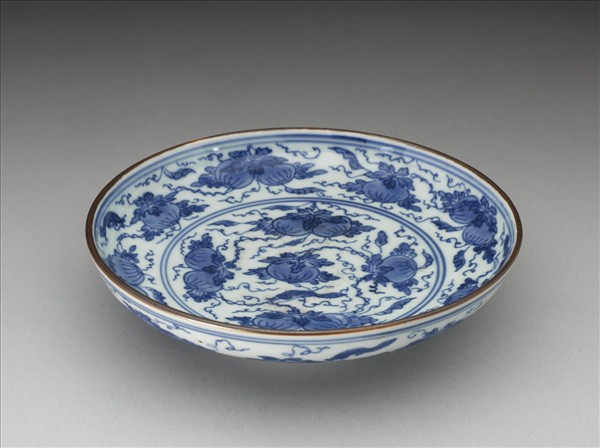 青花瓜瓞綿綿紋盤