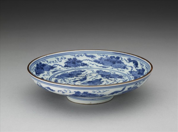 青花瓜瓞綿綿紋盤