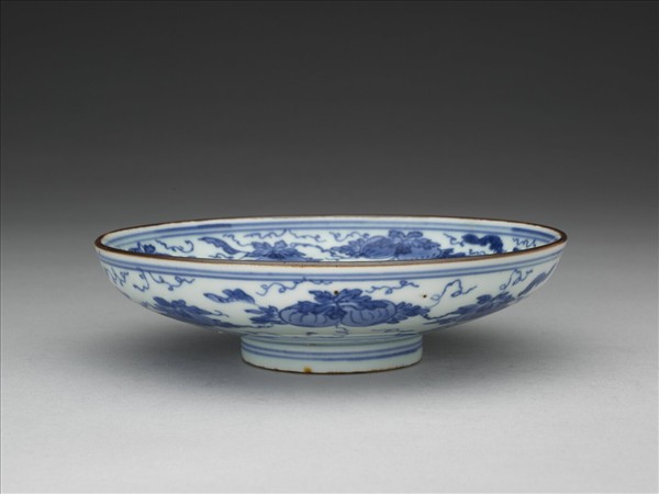 青花瓜瓞綿綿紋盤
