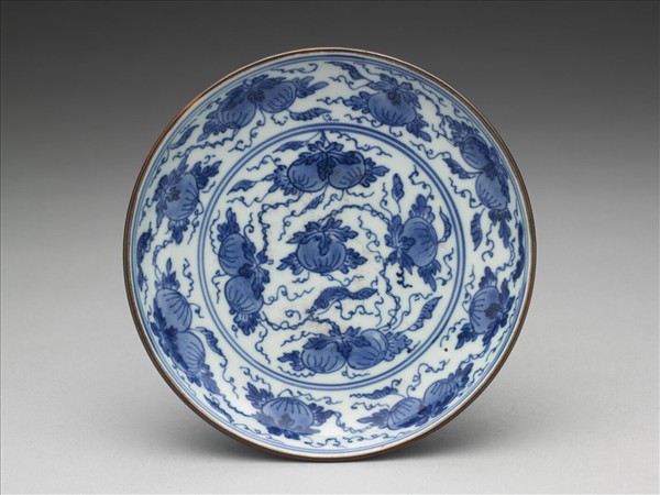 青花瓜瓞綿綿紋盤