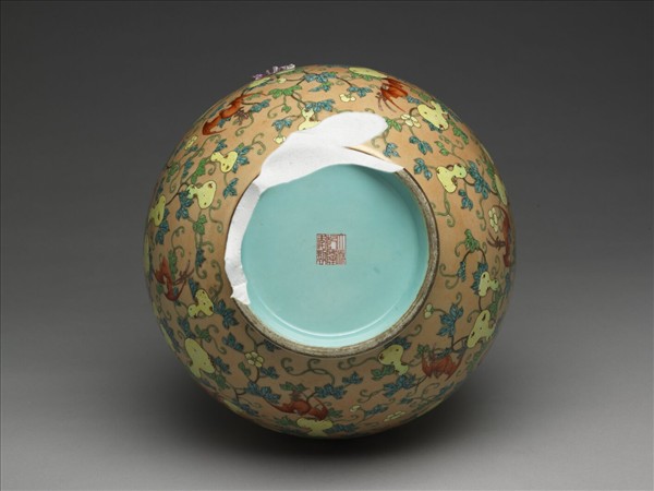 粉彩福祿壽葫蘆瓶