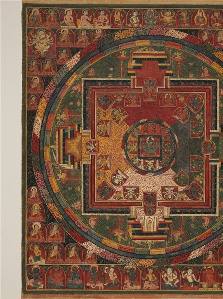 西藏十五至十六世紀密集金剛壇城唐卡