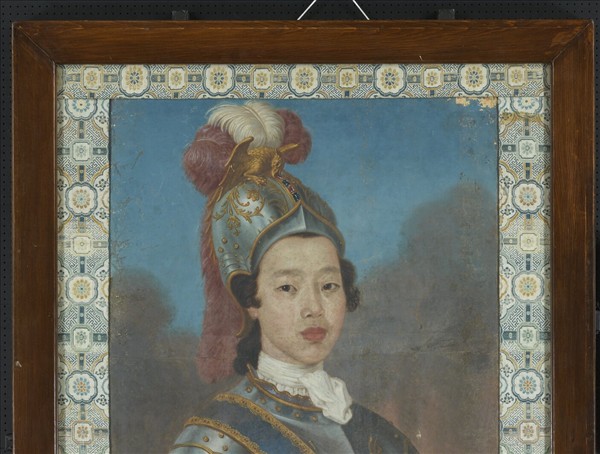 清無款油畫像　框