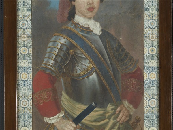 清無款油畫像　框