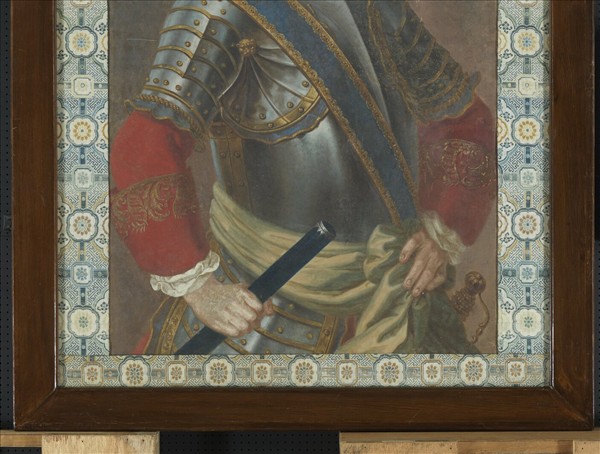 清無款油畫像　框