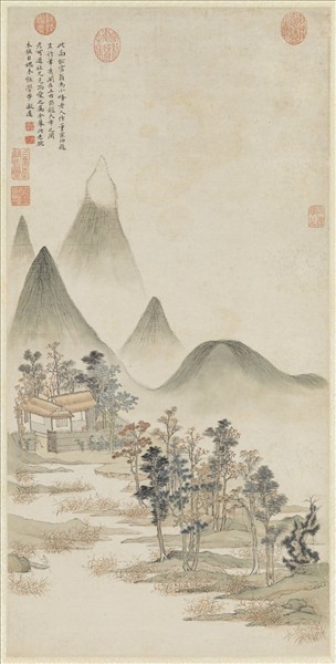 明顧凝遠山水　軸