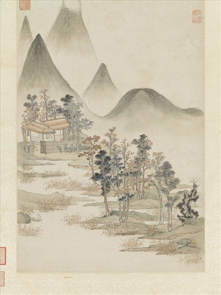 明顧凝遠山水　軸