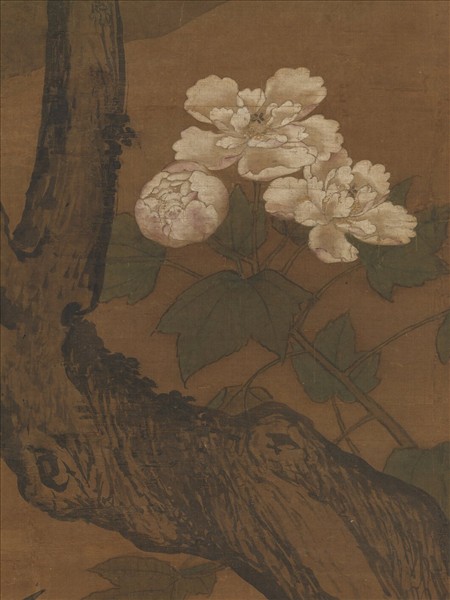 明鄭石畫芙蓉白鷺　軸