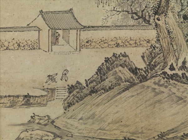 明袁尚統歲朝圖　軸