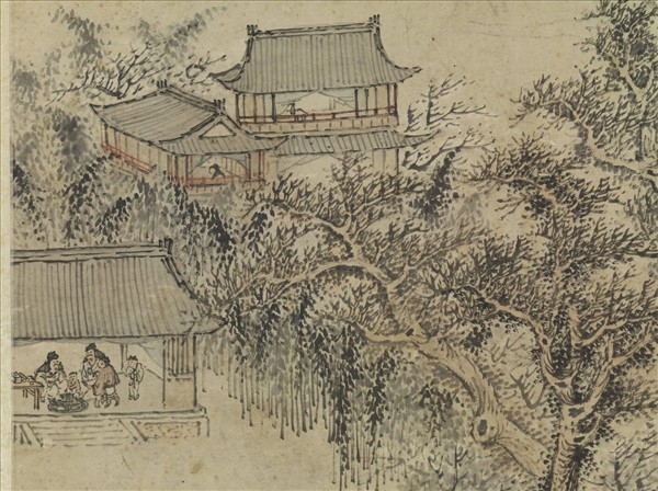 明袁尚統歲朝圖　軸