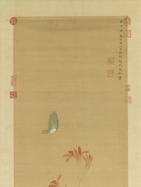 明趙文俶畫花蝶　軸