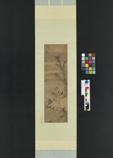 明葉廣叢荻閒漁圖　軸