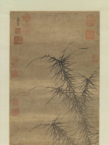 明葉廣叢荻閒漁圖　軸