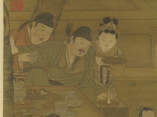 明人五王醉歸圖　軸