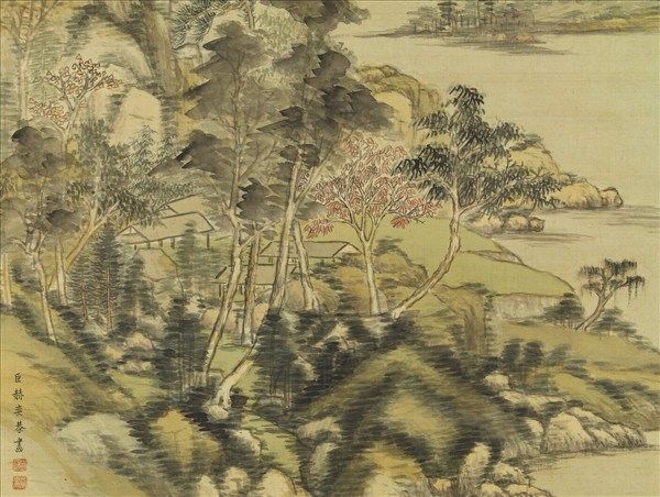 清赫奕山水　軸