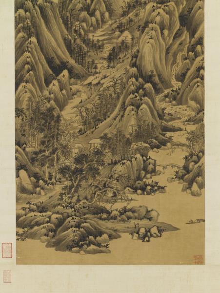 清王鑑畫秋山圖　軸