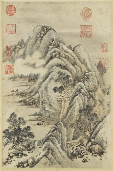 清允禧畫山水　軸