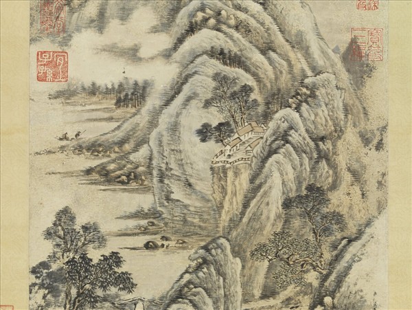 清允禧畫山水　軸