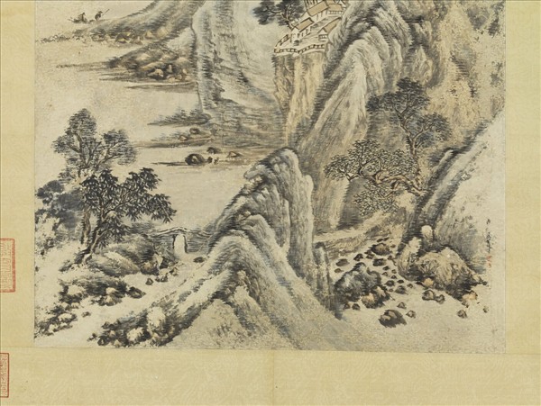 清允禧畫山水　軸