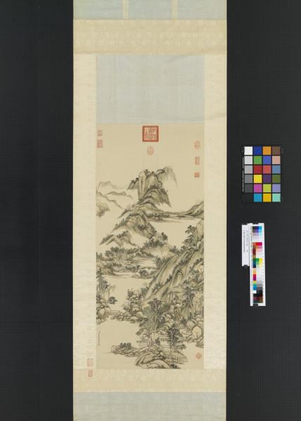 清王原祁晴翠浮嵐　軸